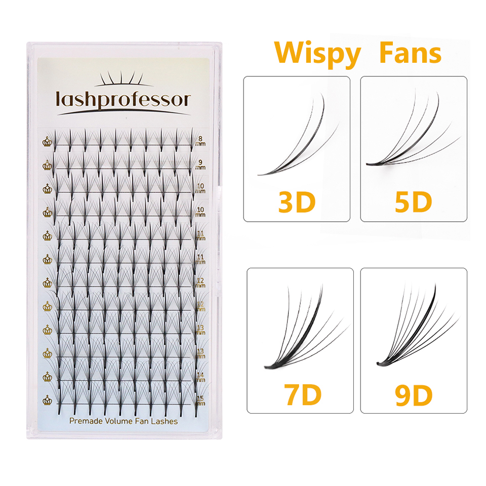 Individual Lash Tray - Kępki rzęs 3D-15D, delikatne, gotowe, z