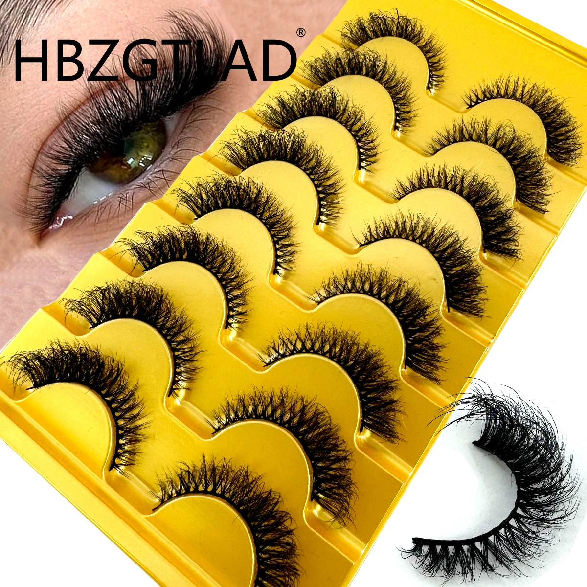 Eyelash Extension Cat Eye Wispy - HBZGTLAD Nowe 8 par rzęs typu