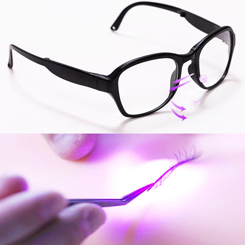 Eyelash Extension With Glasses - Okulary ochronne UV do przedłużania rzęs