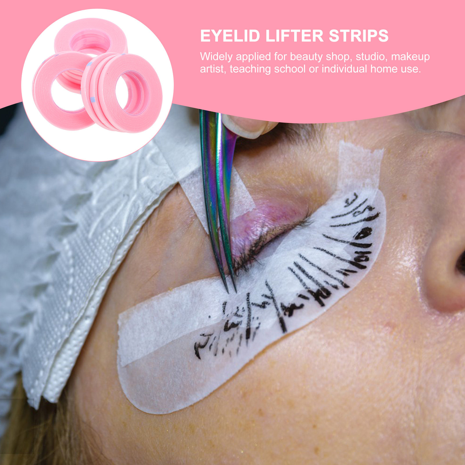 Eyelash Extension For No Eyelid - 10 rolek taśmy do rzęs, taśma