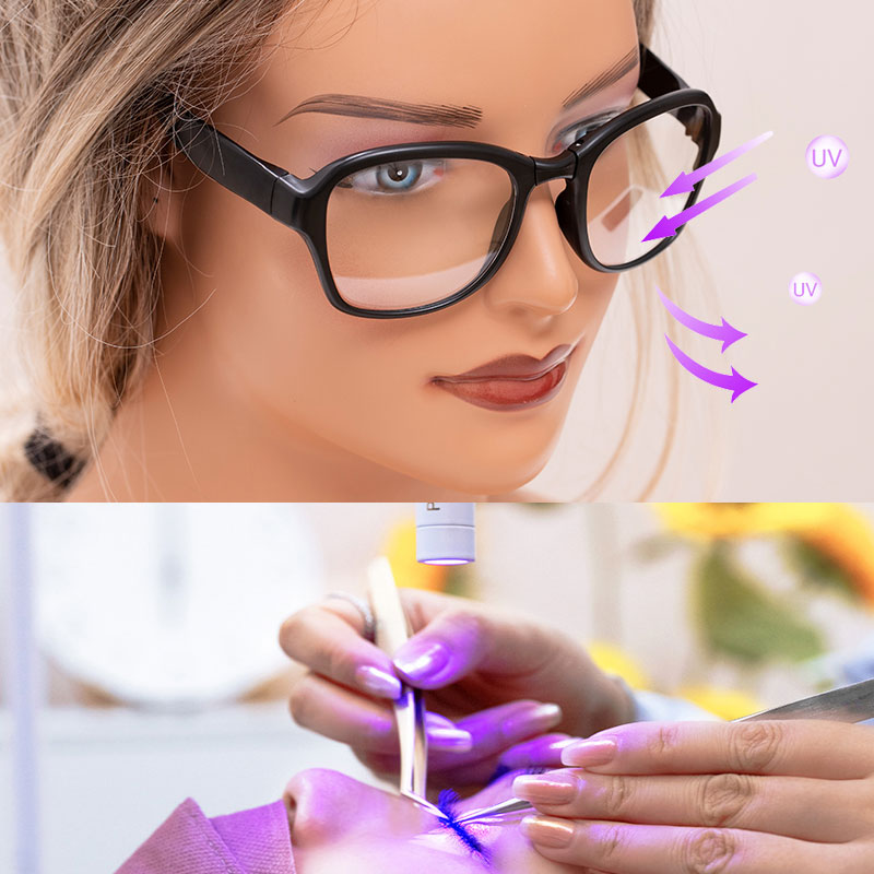 Eyelash Extension With Glasses - Okulary ochronne UV do przedłużania rzęs