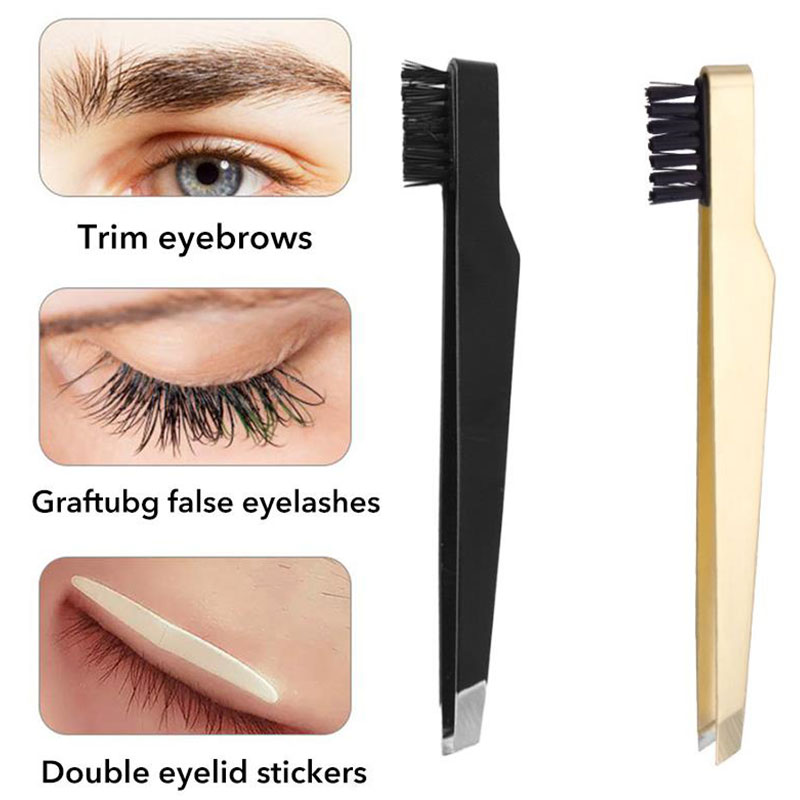 1PC pęseta do brwi ze stali ni – Eyelash Extension For No Eyelid recenzja i cena