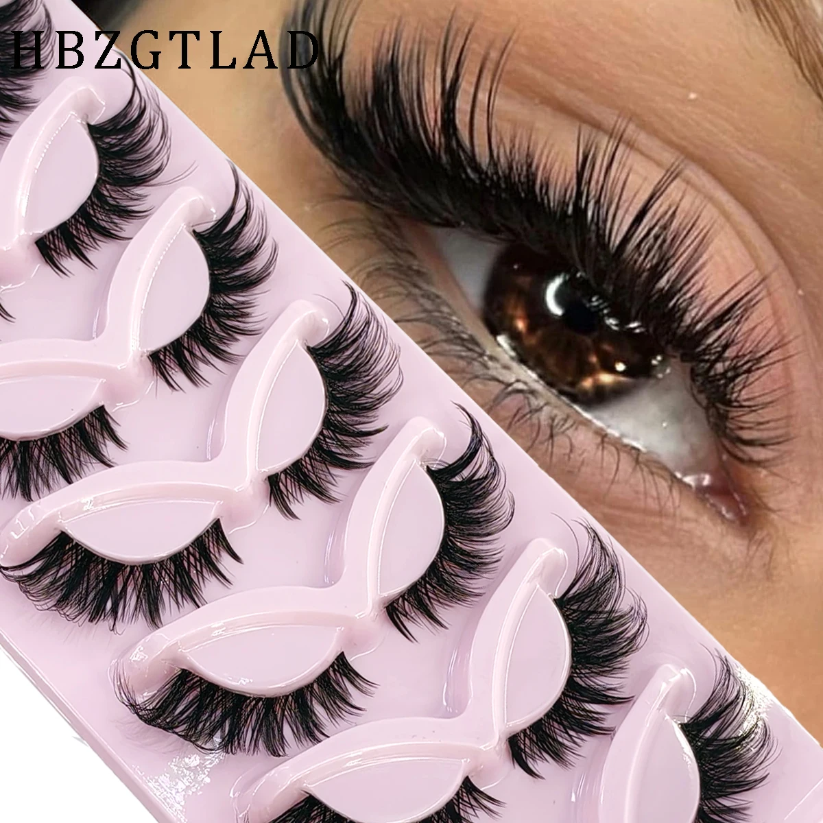 HBZGTLAD 7 par sztucznych rzęs – Eyelash Extension Cat Eye Wispy recenzja i cena